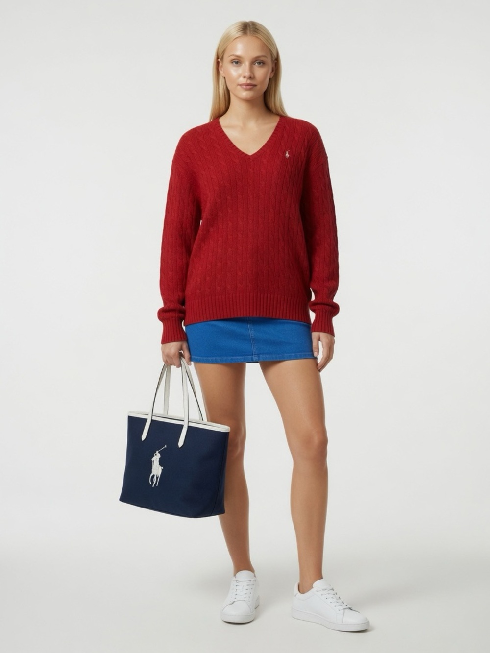 Lauren Ralph Lauren Vibrant Red Knit Top